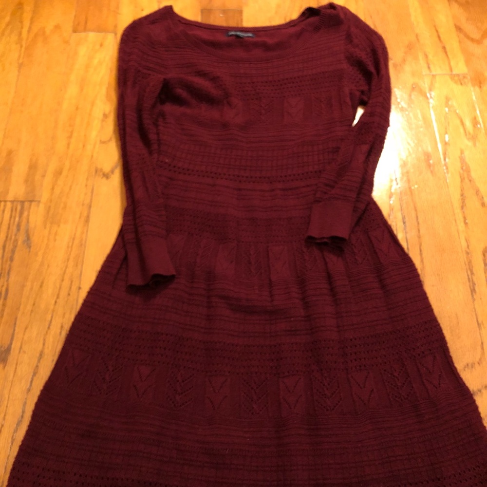 Burgandy AEO Sweater Dress